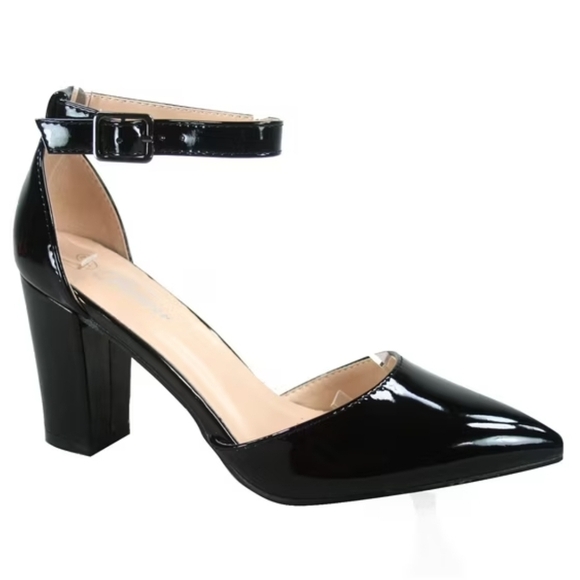 Forever Link Shoes - ✨️NWT✨️FOREVER - 7.5 Elegant Black Patent Leather Women's Heels
